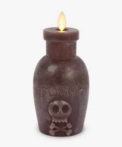 Dark Chocolate Chalky Flameless Candle Poison Bottle