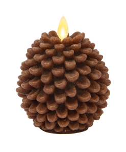 Brown Flameless Candle Pinecone