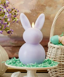 Gentle Lavender Flameless Candle Easter Bunny Rabbit