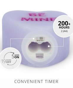 Gentle Lavender Flameless Candle Candy Heart 