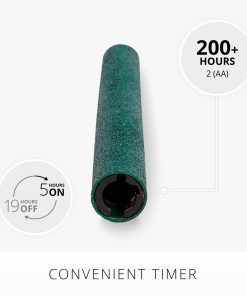 Holiday Green Glitter Flameless Candle Taper