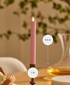 Saga Rose Flameless Candle Taper
