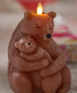 Pecan Brown Mama Bear Flameless Candle
