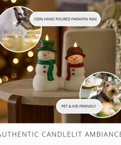 White Glitter Snowdad Flameless Candle