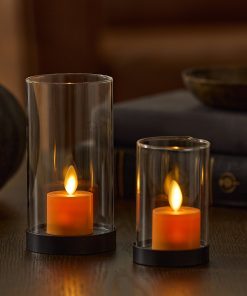 Set of 2 Russet Orange Flameless Candle Tealights