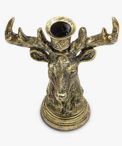 Brass Reindeer Taper Holder