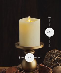 Chalky Ivory Flameless Candle Pillar