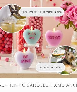 Fresh Mint Flameless Candle Candy Heart 