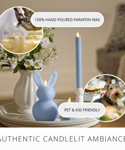 Cashmere Blue Flameless Candle Bunny