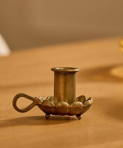 Brass Wrought Iron Scalloped Taper Holders