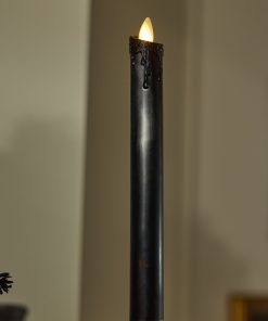 Glitter Black Wax Drip Flameless Candle Taper
