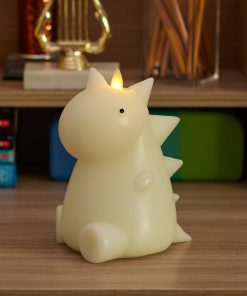 Whisper Green Color Changing Flameless Candle Dinosaur with Remote