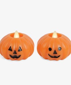 Russet Orange Flameless Candle Jack-o-lantern Tealights