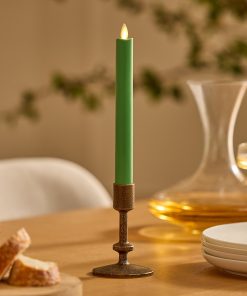 Vibrant Green Flameless Candle Taper