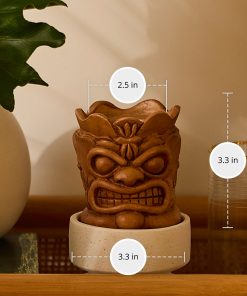 Golden Oak Small Tiki Candle Holder