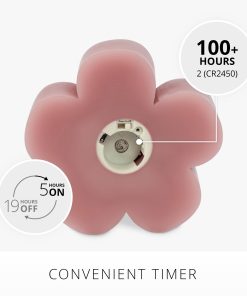 Blooming Mauve Flower Flameless Candle Tealight