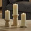 Pearl Ivory Rechargeable Wick To Flame Flameless Candle Pillar