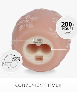 Dusky Rose Flameless Candle Floral Egg