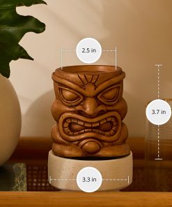 Golden Oak Medium Tiki Candle Holder