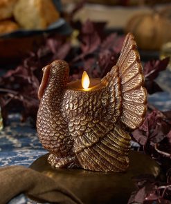 Metallic Cappuccino Flameless Candle Turkey