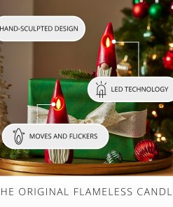 Red Flameless Candle Gnome