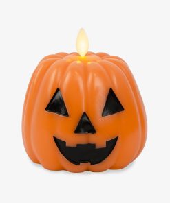 Russet Orange Flameless Candle Jack-o-lantern