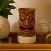 Golden Oak Tall Tiki Candle Holder