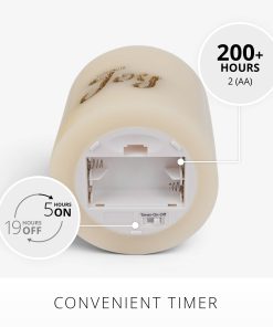 White Swan JOY Flameless Candle Pillar