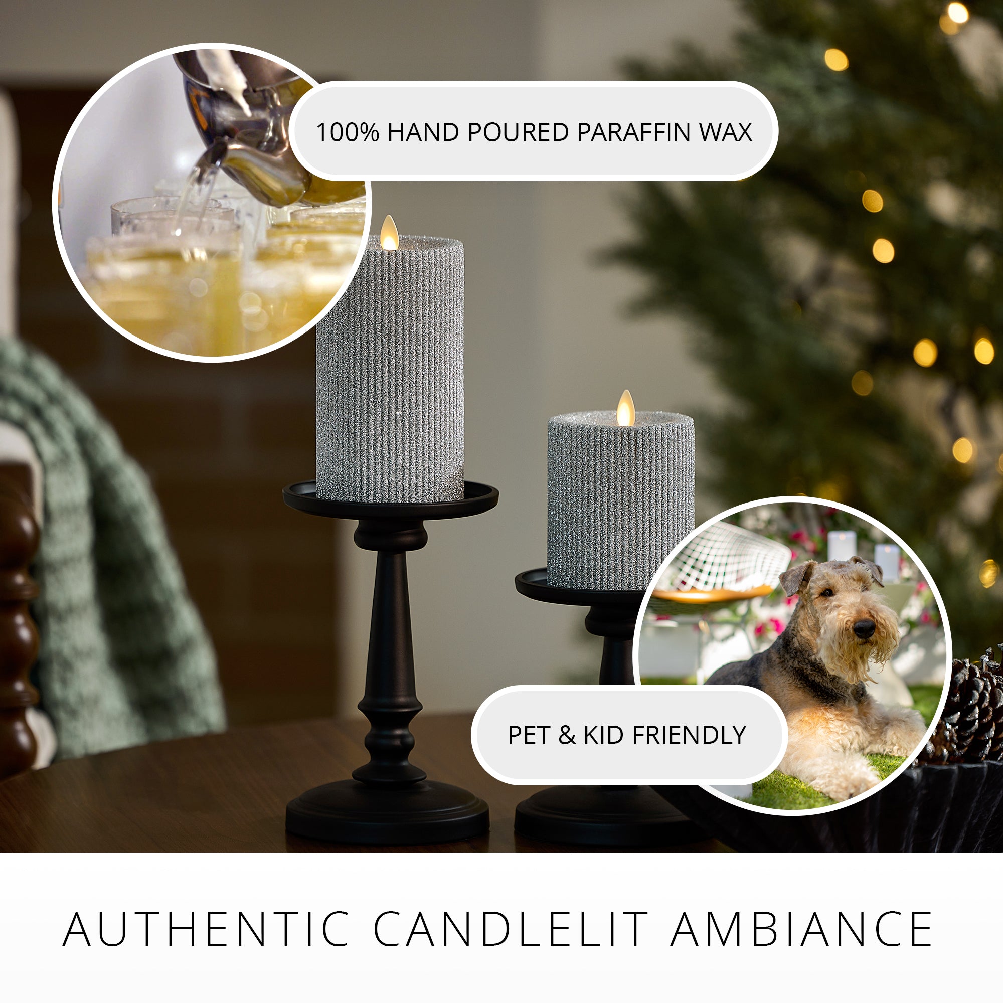 sm-image-9347c7ae5d00cd2b9ce60ec5 Brilliant Silver Glitter Ribbed Flameless Candle Pillar