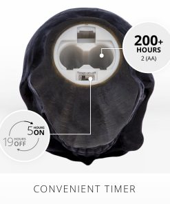Black Small Flameless Candle Skull