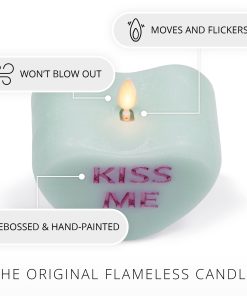 Fresh Mint Flameless Candle Candy Heart 