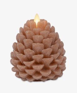 Caramel Café Flameless Candle Pinecone