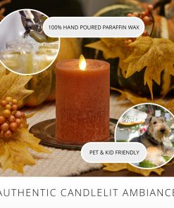 Adobe Seaglass Flameless Candle Pillar