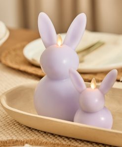 Gentle Lavender Flameless Candle Easter Bunny Rabbit