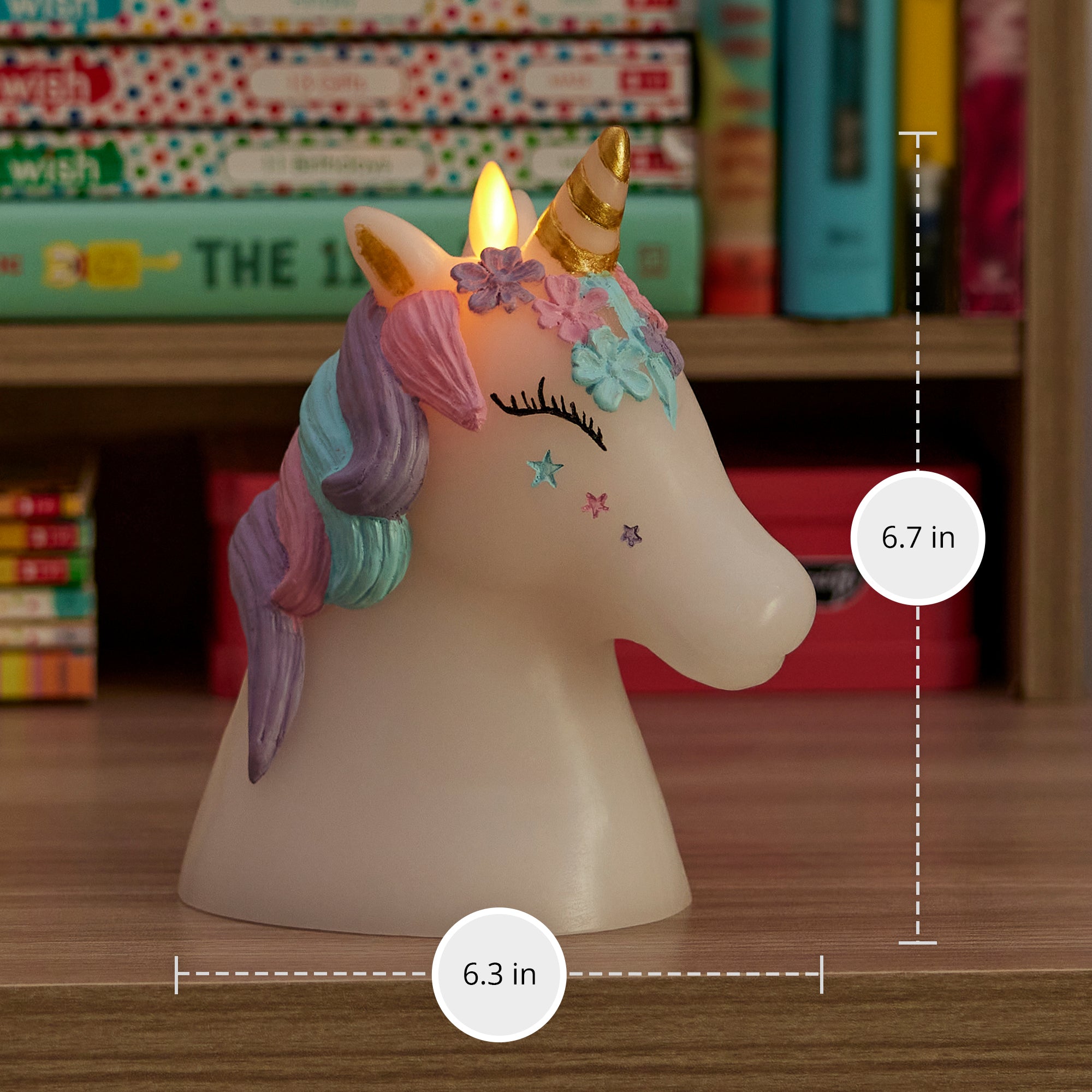 sm-image-9765502020668b8e8502300d White Color Changing Flameless Candle Unicorn with Remote