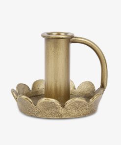 Brass Wrought Iron Scalloped Taper Holders