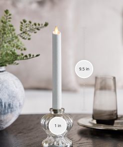 Dazzling White Glitter Flameless Candle Taper