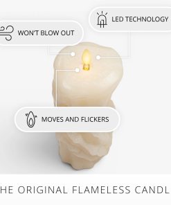 Pearl Ivory Skeleton Hand Flameless Candle Pillar