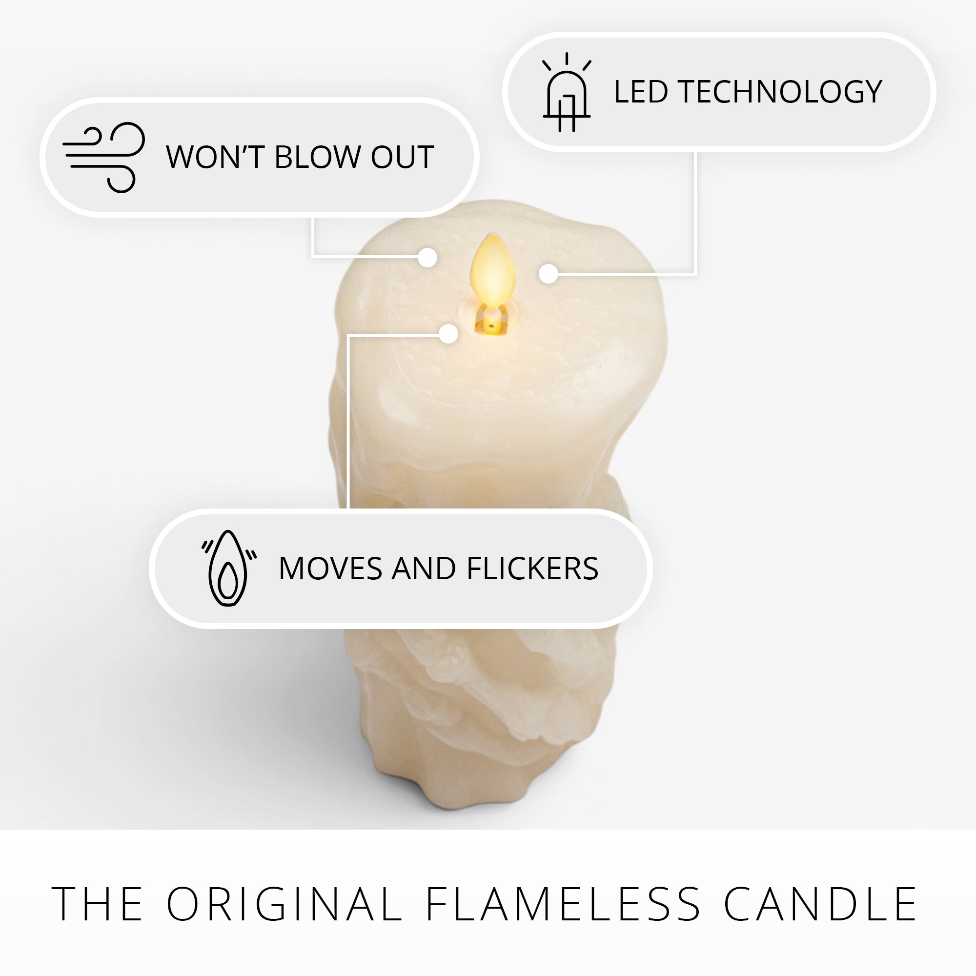 sm-image-9baf58bdc86b9174c43cfe86 Pearl Ivory Skeleton Hand Flameless Candle Pillar