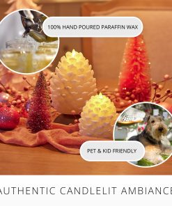White Swan Flameless Candle Pinecone