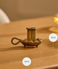 Brass Wrought Iron Scalloped Taper Holders