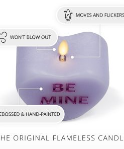 Gentle Lavender Flameless Candle Candy Heart 