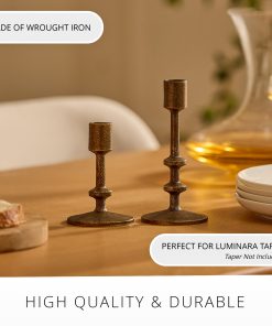 Brass Wrought Iron Modern Taper Holders