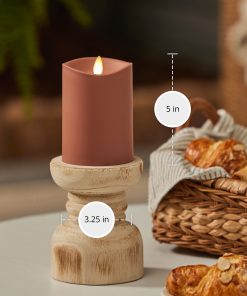 Baked Clay Outdoor Flameless Candle Pillar