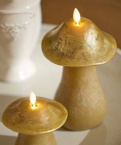 Khaki Small Mushroom Flameless Candle