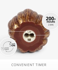 Metallic Cappuccino Flameless Candle Pumpkin