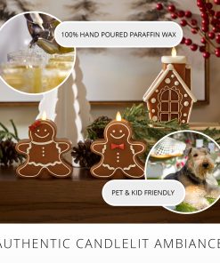 Gingerbread Boy Flameless Candle