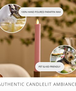 Saga Rose Flameless Candle Taper