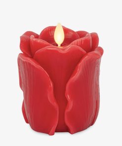True Red Flameless Candle Rose Bud