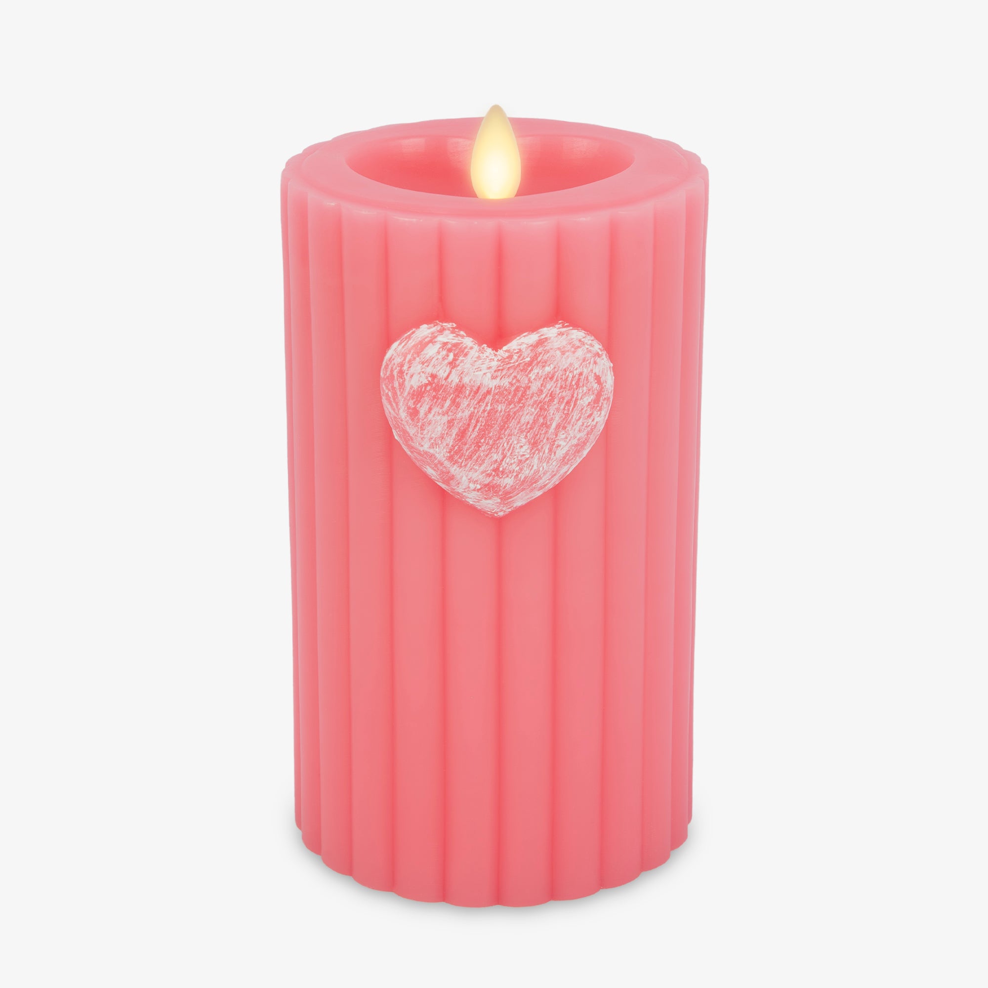 sm-image-a57f4cbb9f5ade35febbbae0 Sweet Pink Ribbed Flameless Candle Pillar